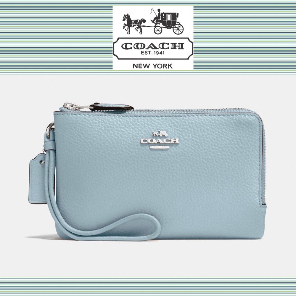 💯COACH Double ZIP Wristlet💕